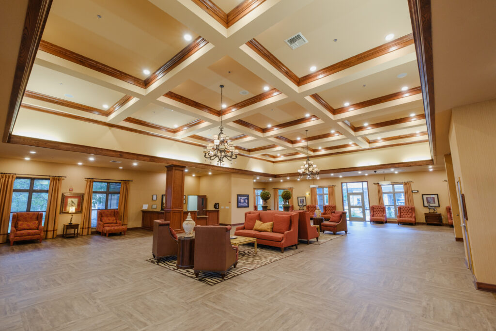 A sitting area available to respite care patients